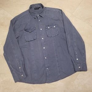 Outback Trading Co Company Mens M Medium Southwestern Pearl Snap Western Shirt